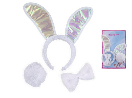 set de déguisement lapin bunny''s blanc 3pcs