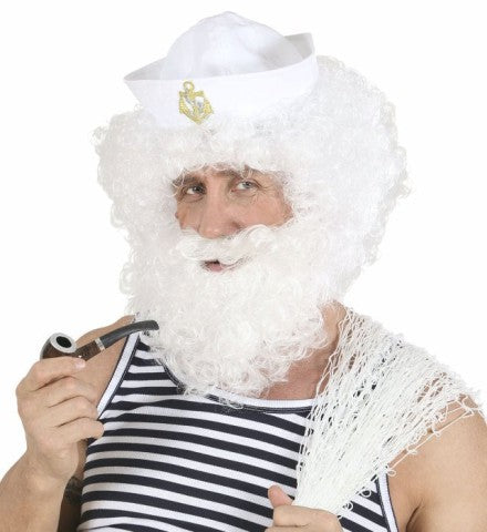 Perruque et barbe de vieux marin
