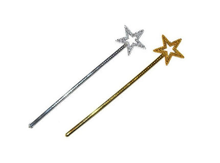 baguette de fée étoile 35cm or