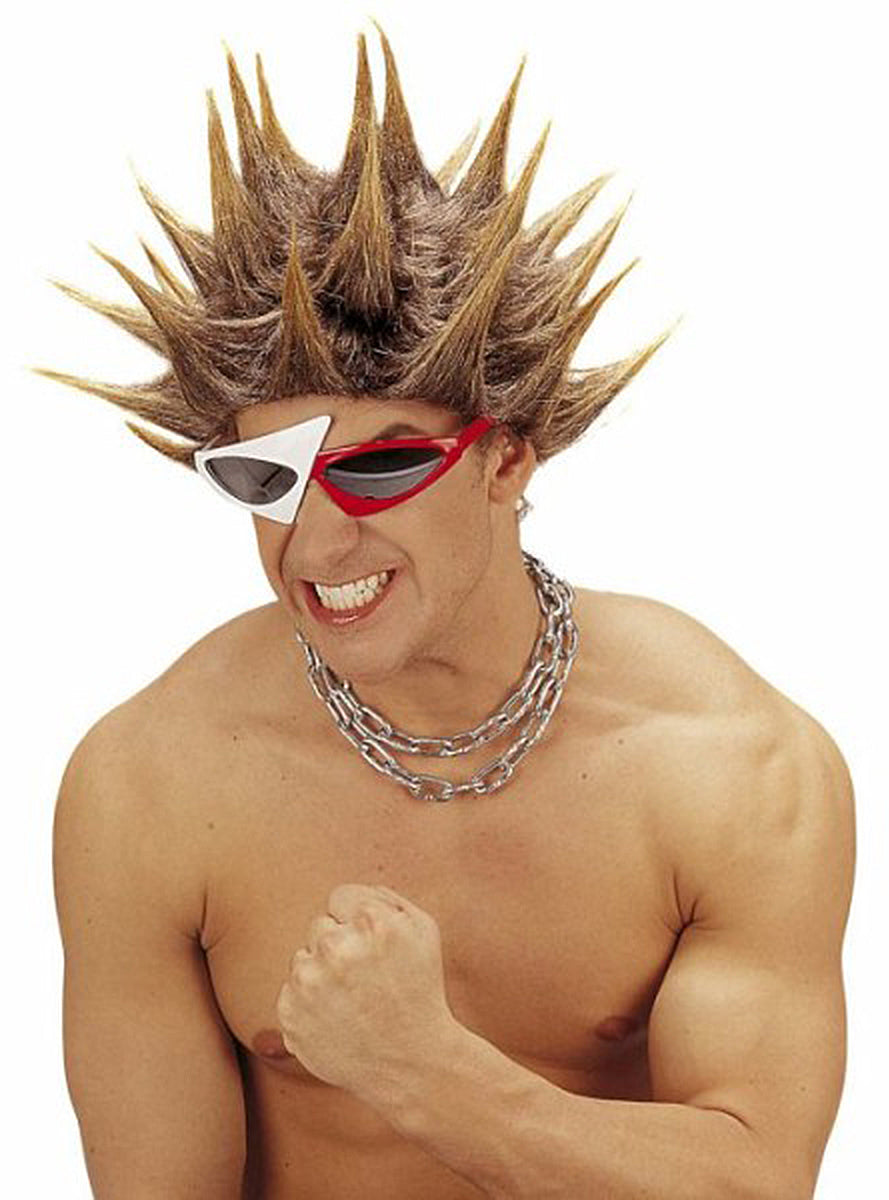 Perruque punk blond