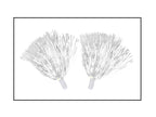 paire de pompons pom pom girl avec poignée blanc métal