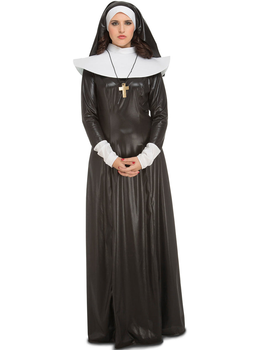 Déguisement nonne brillante femme