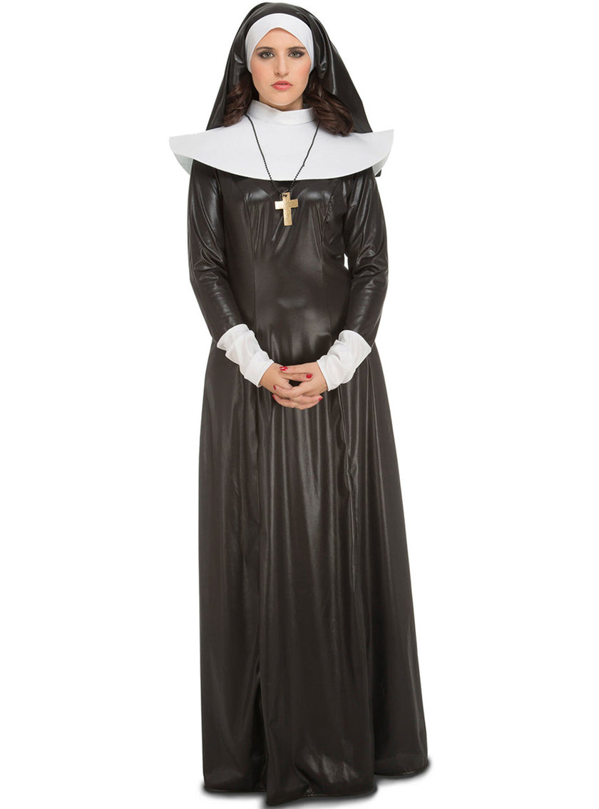 Déguisement nonne brillante femme
