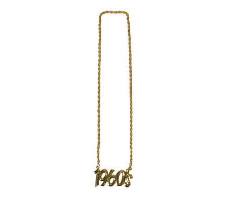 collier métallique doré 1960's