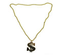 collier dollar en plastique or new