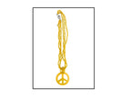 collier peace & love jaune 27cm