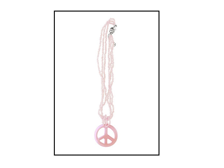 collier peace & love rose 27cm