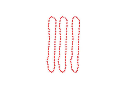 lot de 3 colliers de perles en plastique néon pink