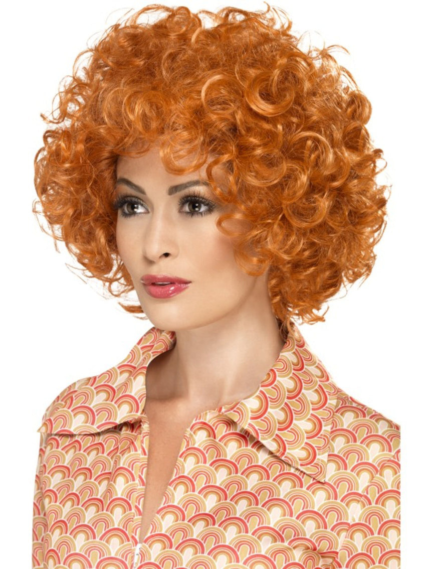 Perruque afro rousse homme