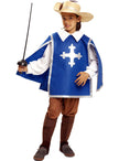 Déguisement mousquetaire bleu enfant