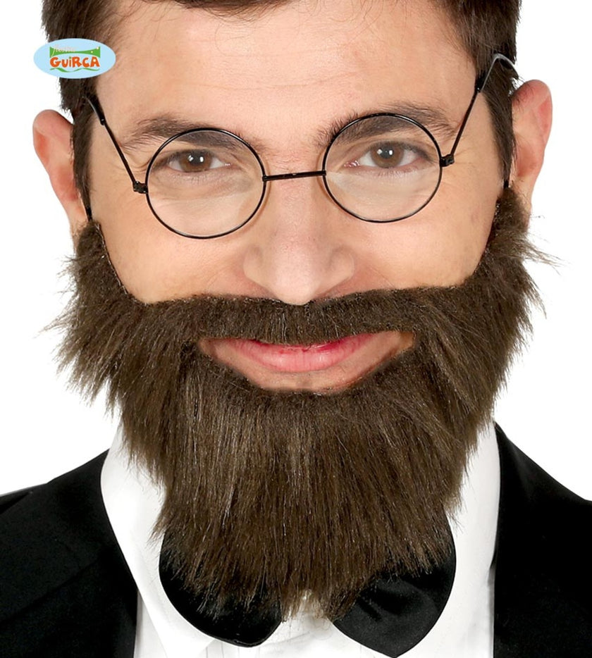 Barbe et moustache châtain homme