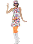 Déguisement 60's colorée femme