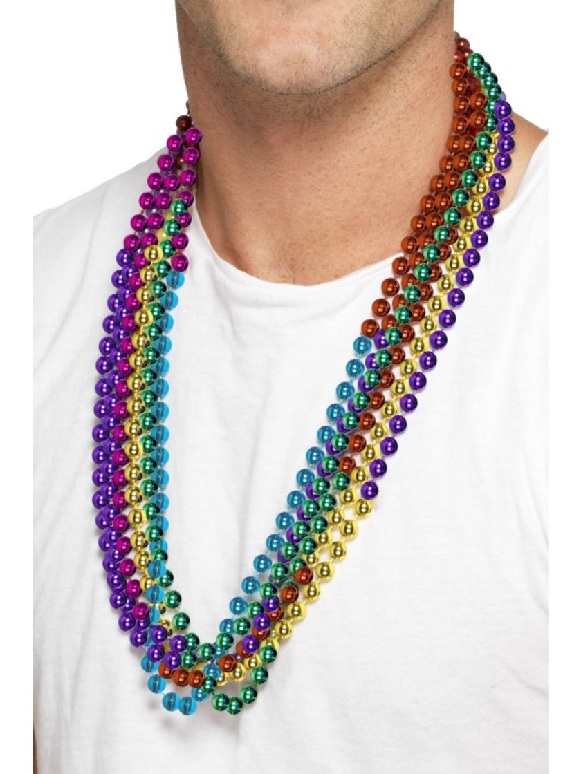 Set de colliers en perles multicolores adulte