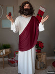 Perruque et barbe Jésus Châtain homme