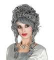 Perruque baroque grise femme