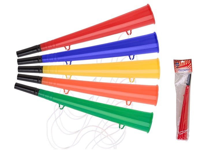 corne fan avec dragonne jaune 34.5cm