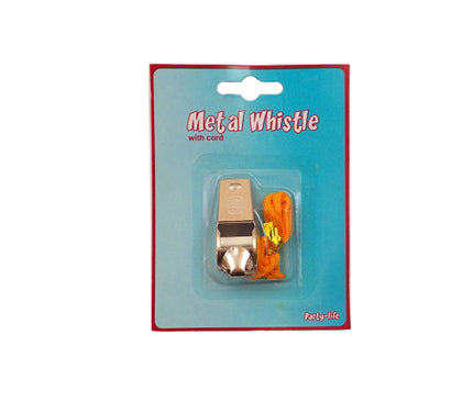 sifflet métal d''arbitre avec tour de cou