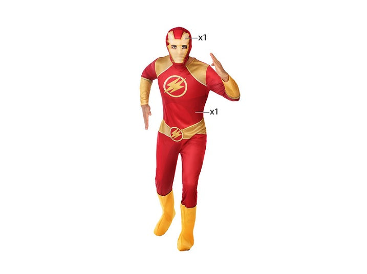 costume super héros rouge 2pcs homme