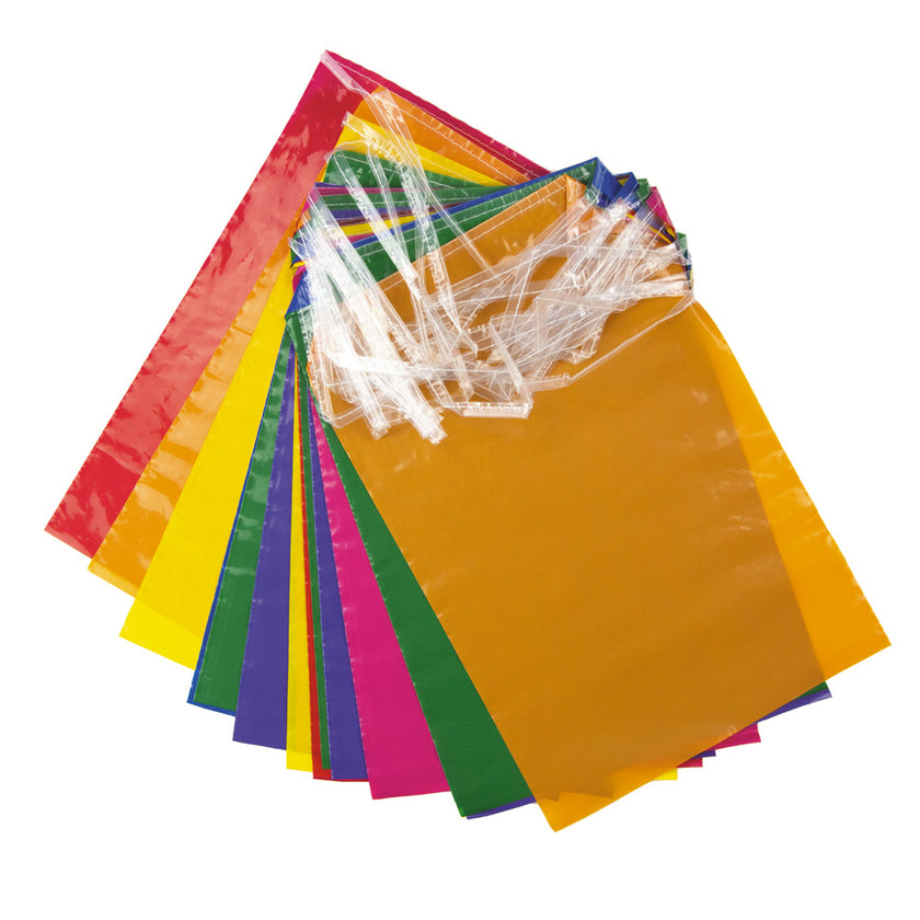 GUIRLANDE PLAST RECT. 10M/20 fanions