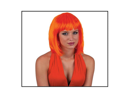 perruque cabaret fluo orange