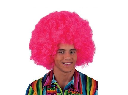 perruque afro grande rose