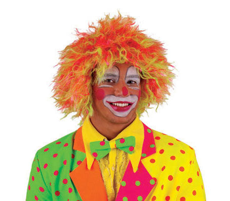 perruque clown nïon jaune & orange