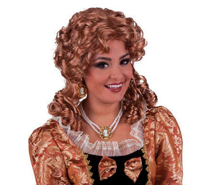 perruque roccoco pour femme brun