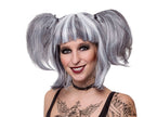 perruque manga gothique gris blanc adulte