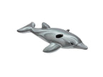 dauphin gonflable chevauchable gris 1.75x0.66m