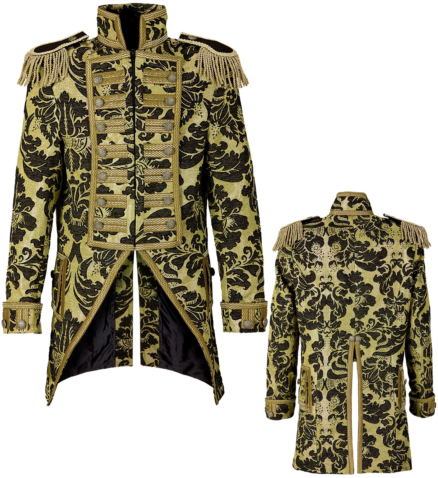 Veste dresseur de cirque dorée homme