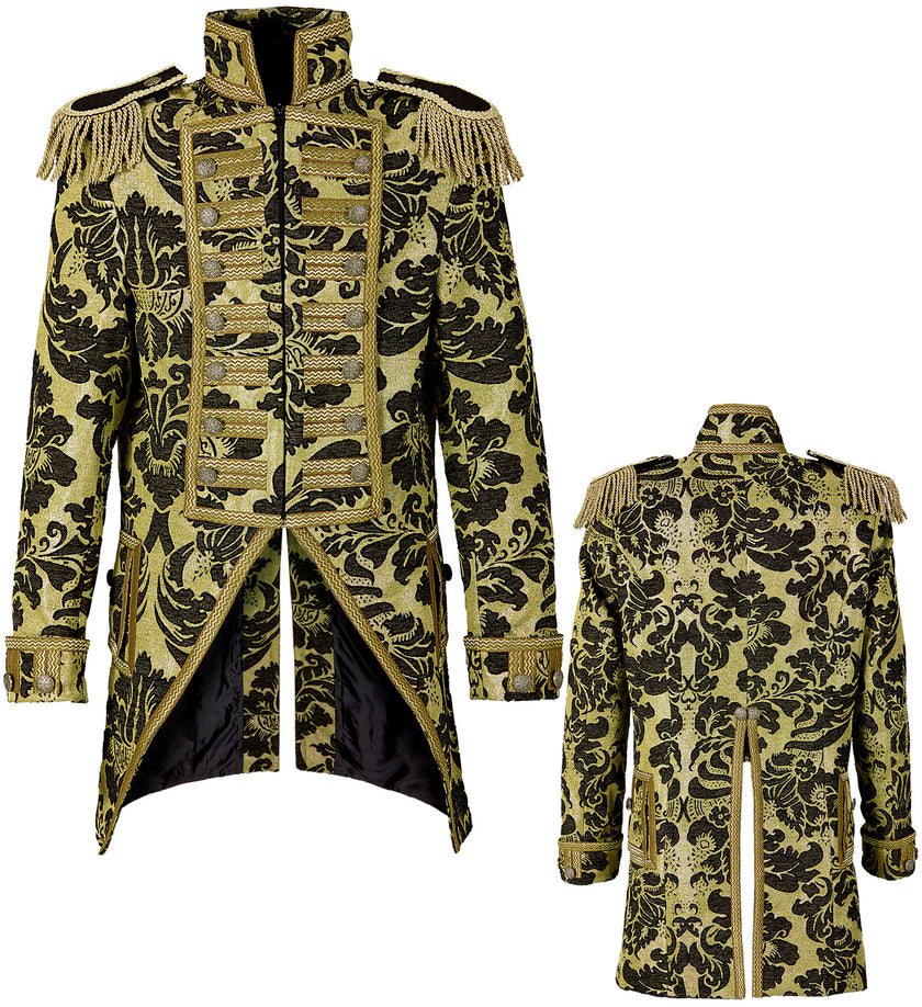 Veste dresseur de cirque dorée homme