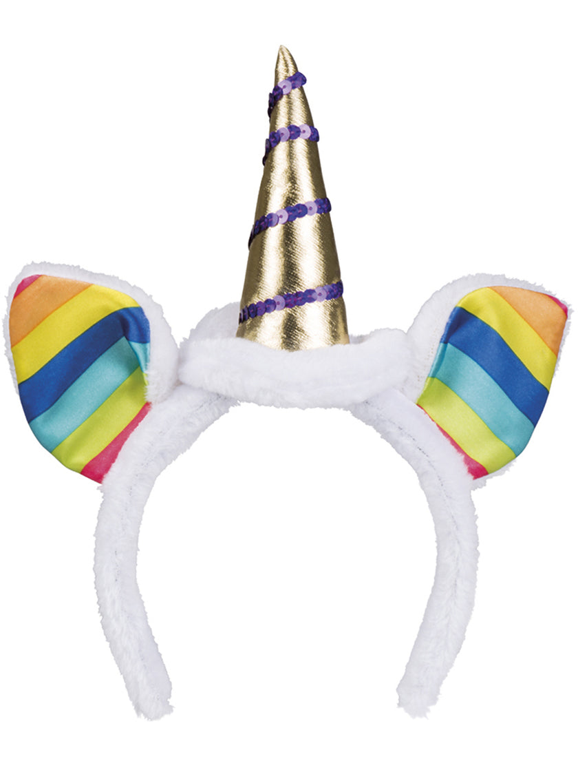 Serre-tête licorne arc-en-ciel adulte