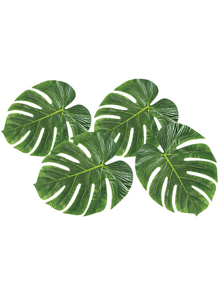 4 feuilles de palmiers décoratives