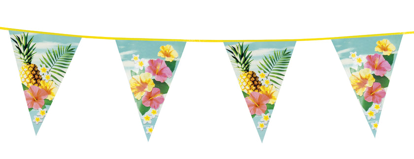 Guirlande fanions fête Hawaï paradis