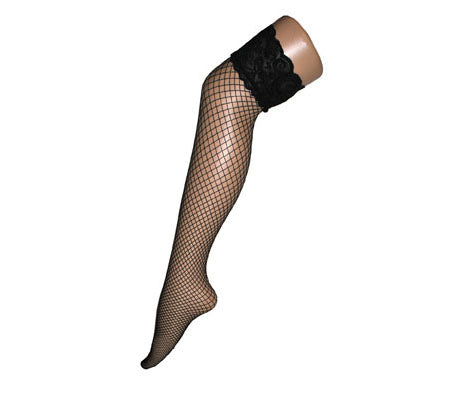 paire de bas pour femme à résille noir