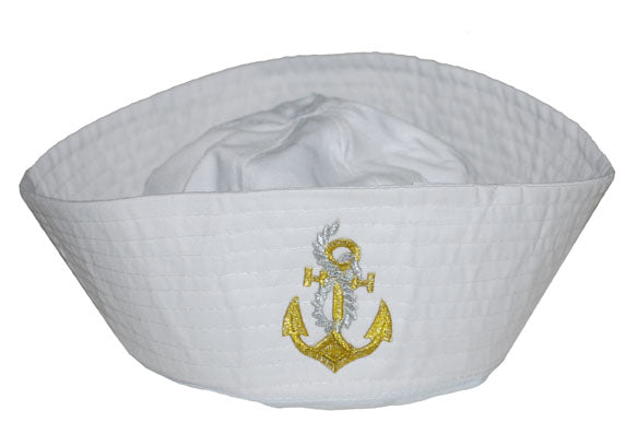 béret de marin avec broderie ancre blanc