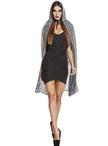 Cape argenté brillante adulte