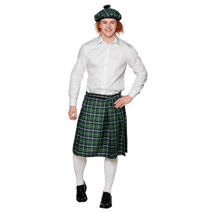 Jupe écossaise verte homme