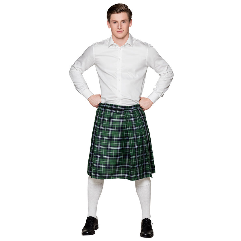 Jupe écossaise verte homme
