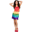 Robe à franges multicolore femme