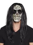 Masque vaudou avec cheveux adulte