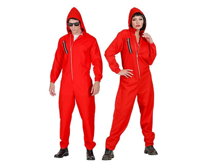 combinaison avec capuche rouge adulte