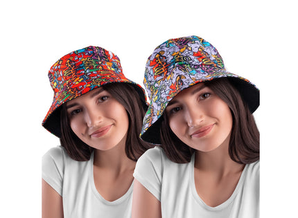 chapeau bob hip hop rouge adulte
