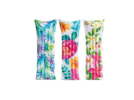 matelas pneumatique gonflable motifs fleurs mix 1.83x0.69m