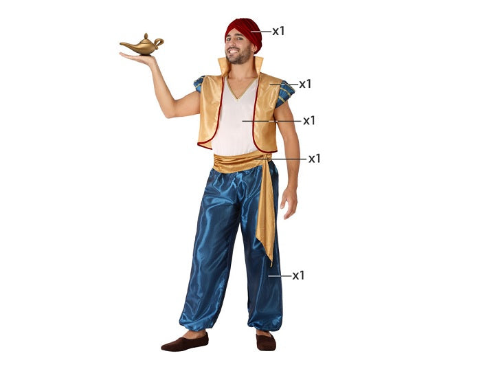 déguisement d'alladin 5pcs homme