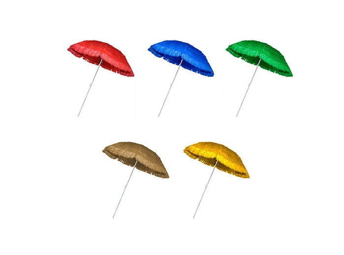 parasol hawaï à franges bleu 1.6m