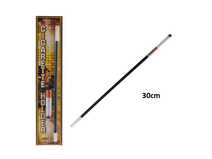 fume cigarette noir avec 2 fausses cigarettes 30cm