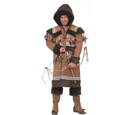 déguisement homme d'esquimau brun