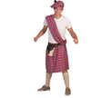 déguisement d'écossais homme rose 4pcs taille unique