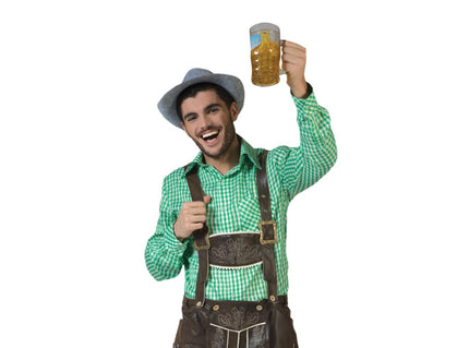 chemise à carreaux vert